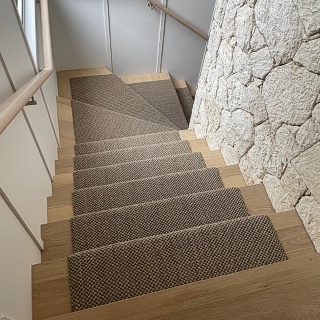 Custom Fine Rustic Granite Sisal Stair Runner